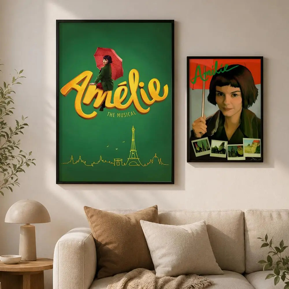 Amélie Movie Poster – Peel & Stick Waterproof PVC Wall Art Movie Wall Poster Axl
