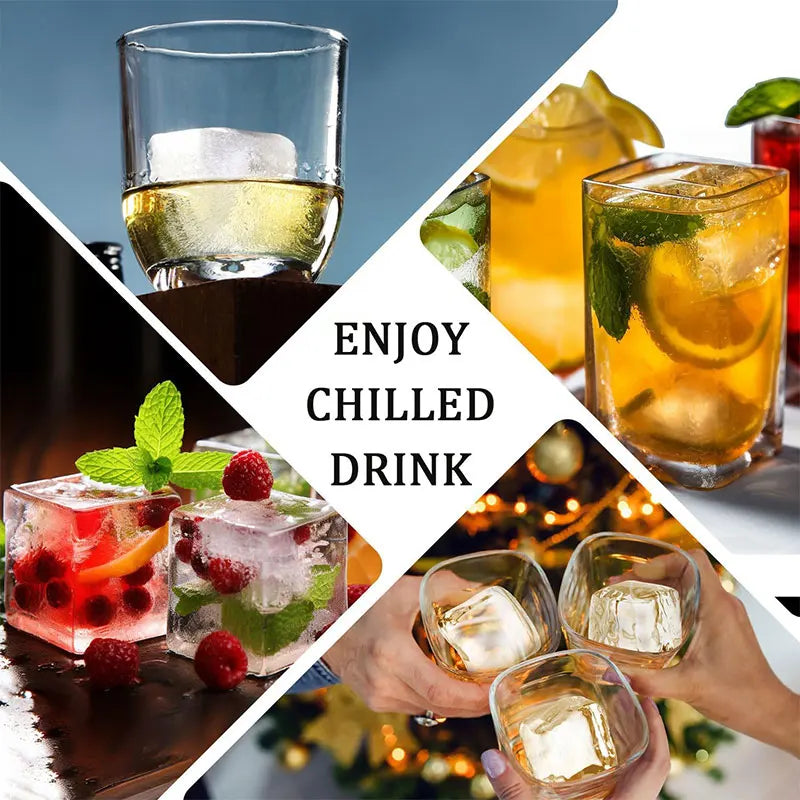 Silicone Ice Cube Trays with Lid – 6 & 15 Grid Stackable Ice Cube Tray Axl