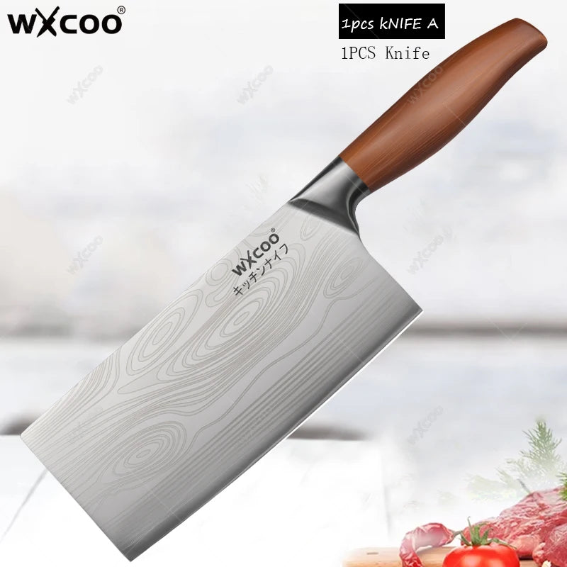WXCOO Professional Chef Knife Set – Sharp Stainless Steel Kitchen Kitchen Knife Set Axl Knife A