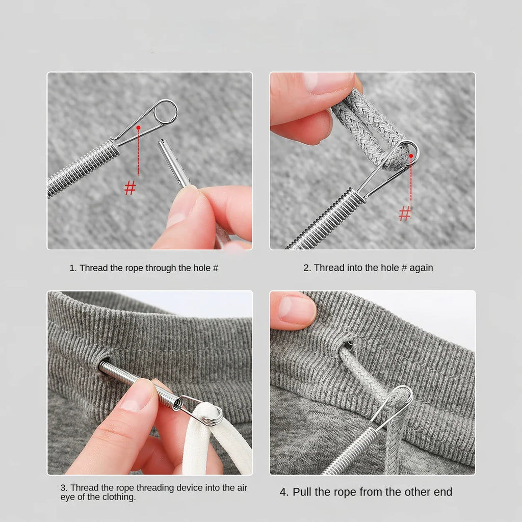 Bendable Drawstring Threader Clips – Elastic Band Sewing Tool Sewing Threader Tool Axl