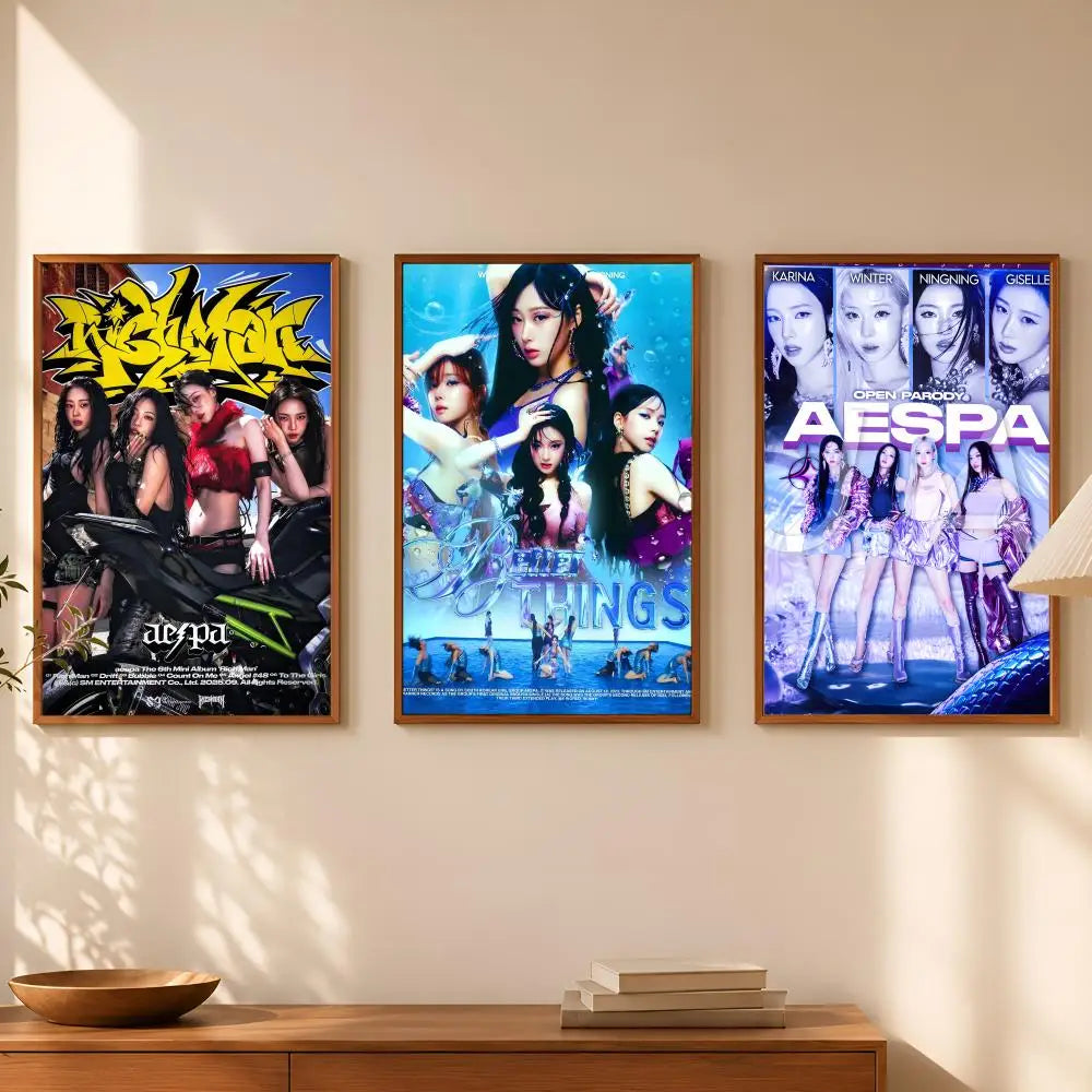 aespa HD Self-Stick Music Poster – Waterproof K-Pop Wall Art Wall Art Poster Axl