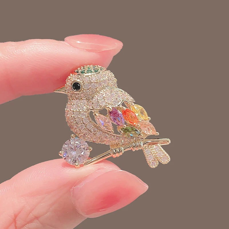 Crystal Rhinestone Bird Brooch Pin – Animal Badge for Women Crystal Brooch Pin Axl 1pc