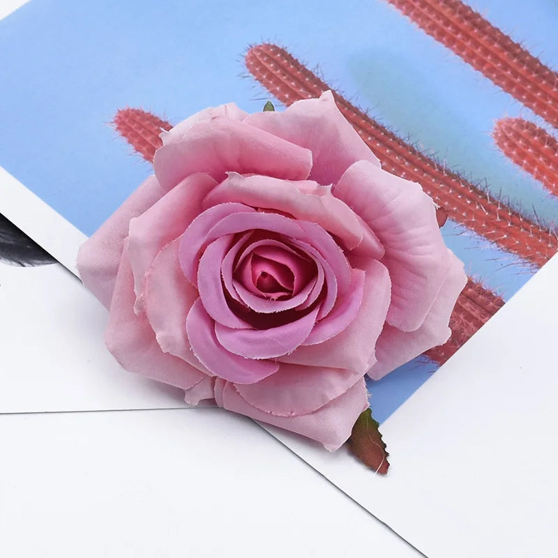 Silk Rose Artificial Flowers 5/10 Pcs | Wedding & Home Decor Artificial Silk Flowers Axl color 9 10 Pieces