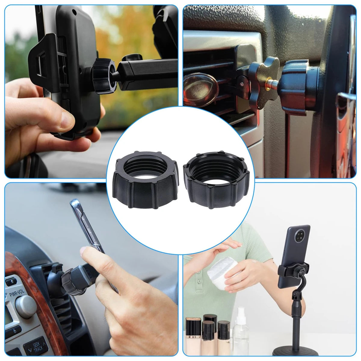 5-Pack 17mm Threaded Knob Nuts for Tripod, Car Mount & Phone Holder Tripod Knob Nut Axl