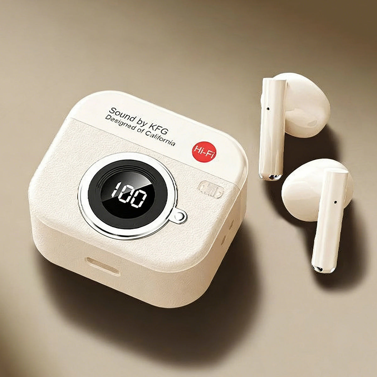 Q86 TWS Bluetooth Earbuds – Retro Camera Style Wireless Wireless Earbuds Axl