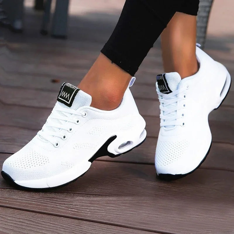 Women's Mesh Platform Sneakers – Breathable Chunky Running Shoes Platform Sneakers Axl