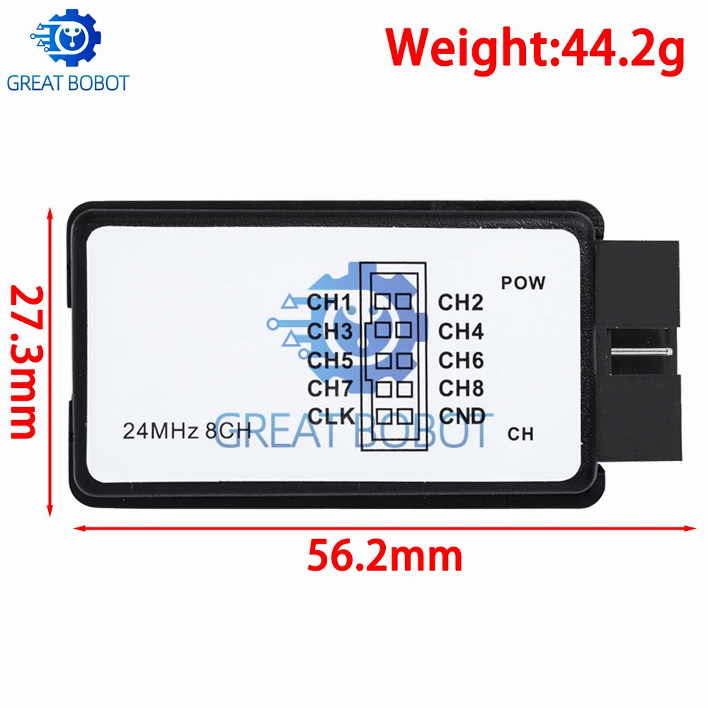 USB Logic Analyzer 24MHz 8-Channel – ARM & FPGA Debugger USB Logic Analyzer Axl