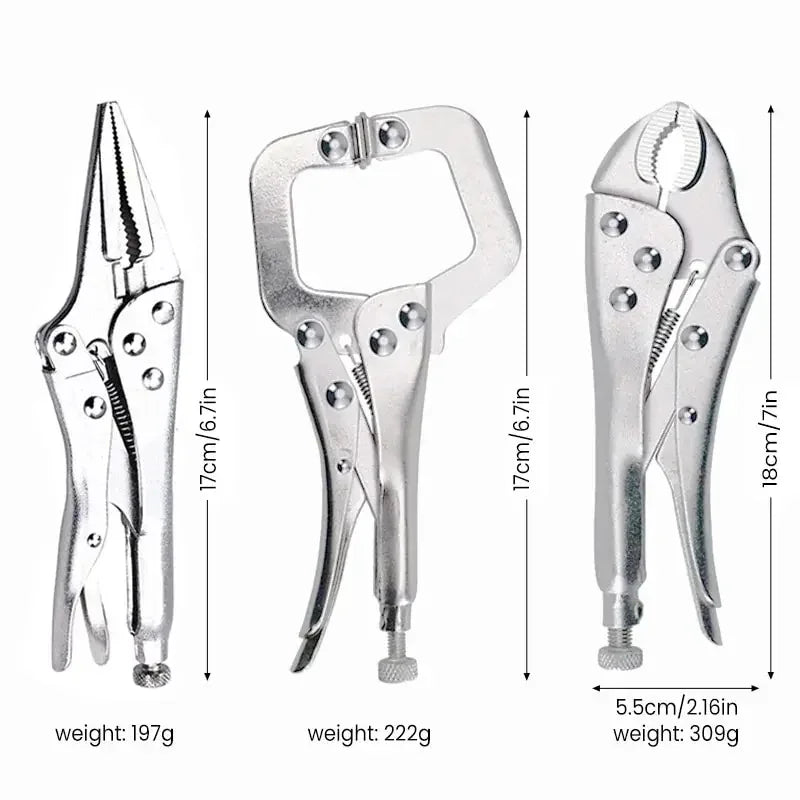 AIRAJ 7-Inch Locking Pliers – Heavy Duty Carbon Steel Clamp Locking Pliers Axl