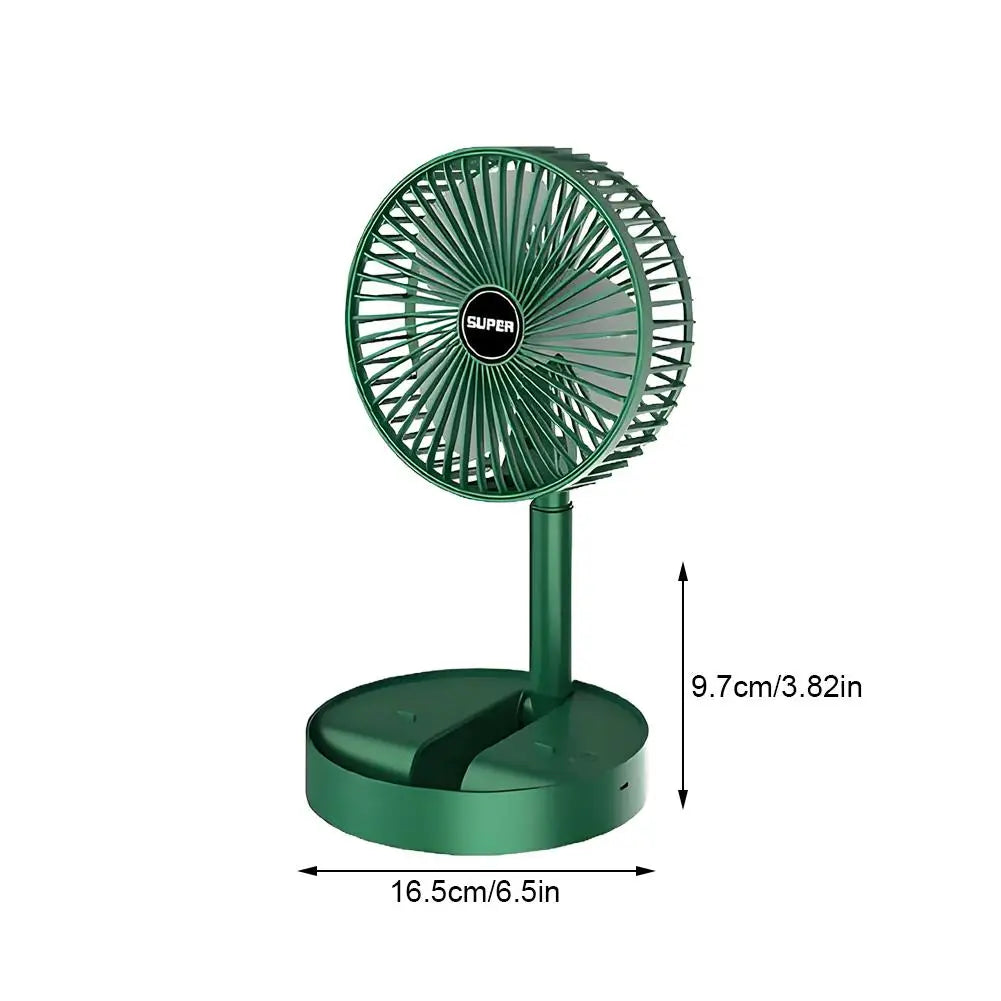 USB Rechargeable Mini Folding Stand Fan – Desk & Floor Portable Electric Fan Axl