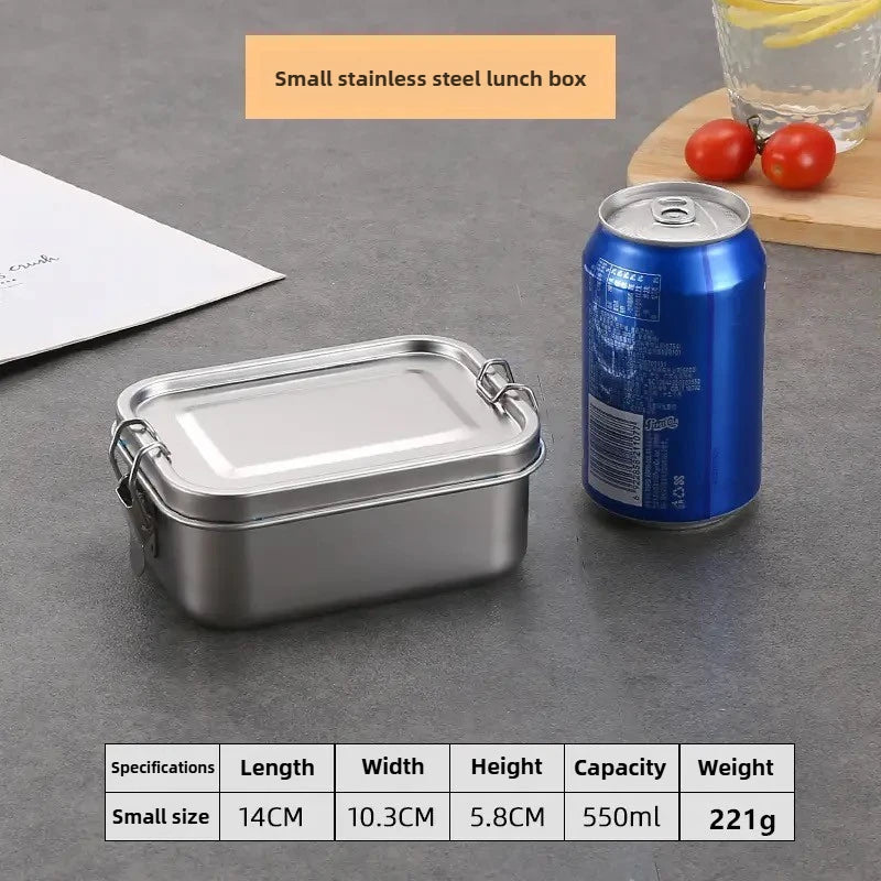 Stainless Steel Bento Box with Lockable Clips | Metal Lunch Box Metal Lunch Box Axl Small A