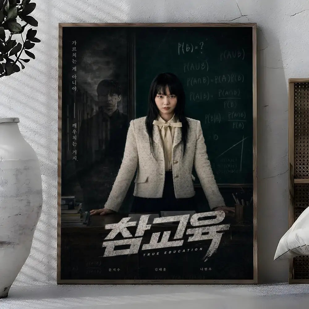 Webtoon Get Schooled Poster – Self-Adhesive Waterproof Wall Sticker Wall Art Poster Axl White10 30X40cmNoframe