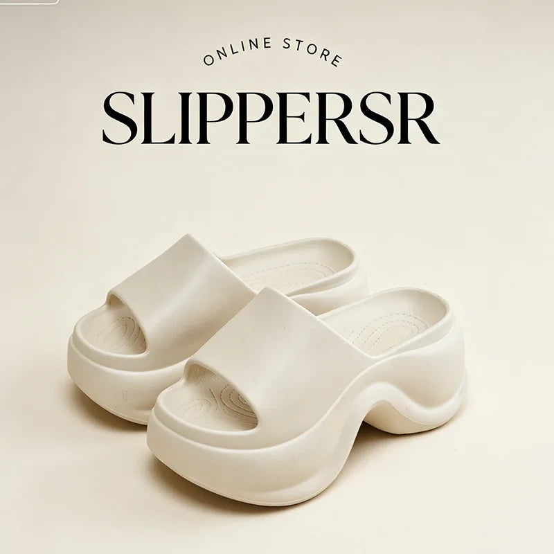 Women's Platform Slippers – Non-Slip EVA Thick Sole Sandals Platform Slippers Axl Khaki 35-36