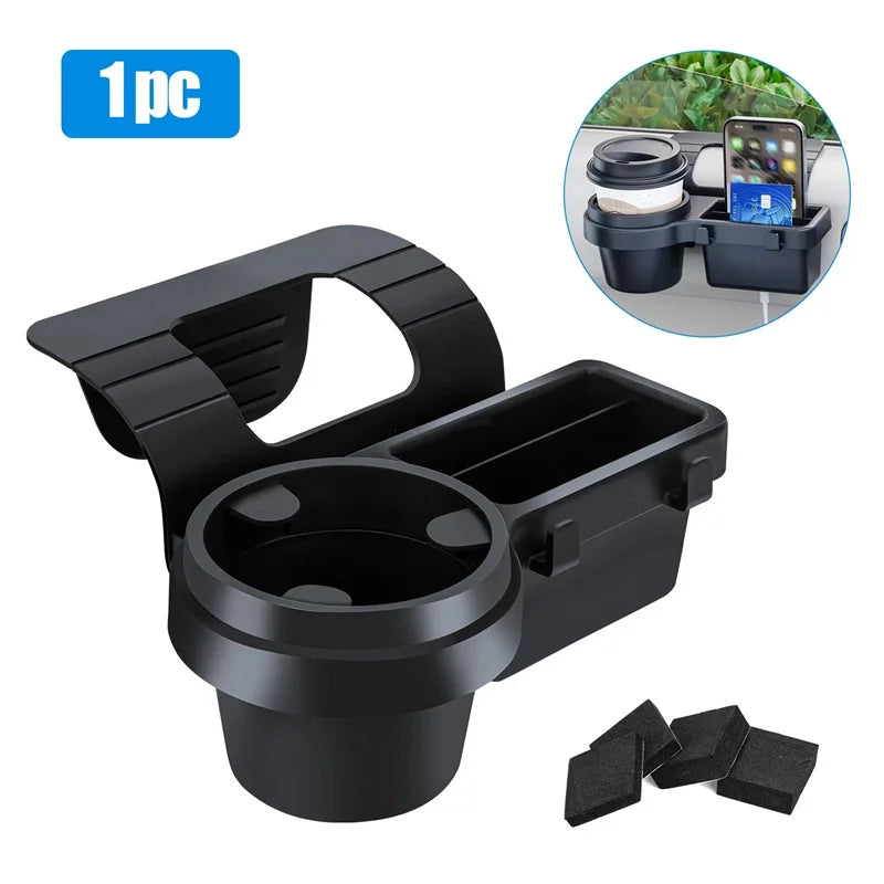 4-in-1 Car Door Window Hanging Storage Rack & Cup Holder Car Door Organizer Axl