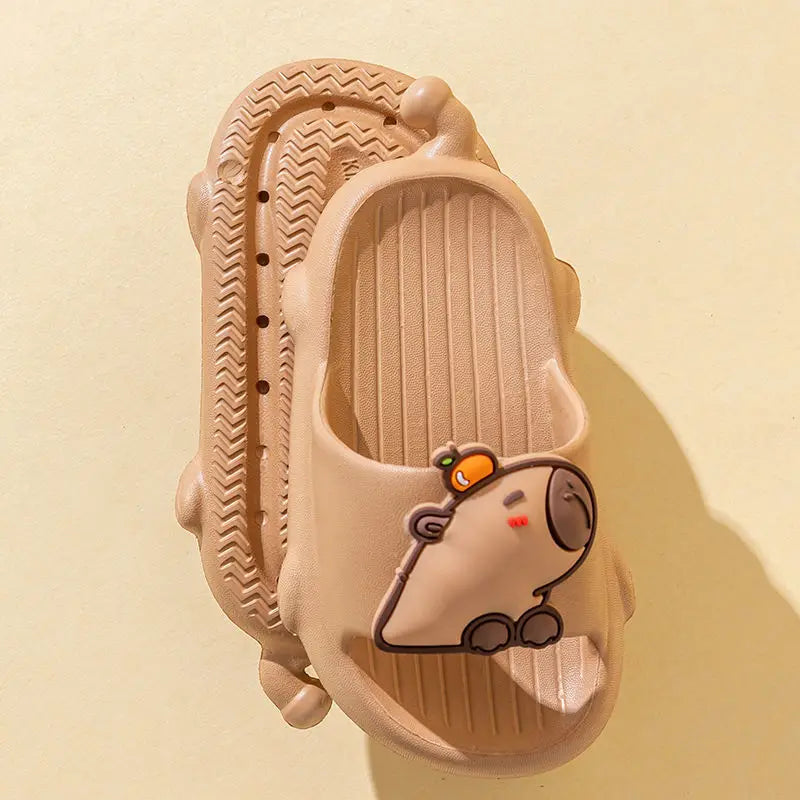 Kids Capybara Slippers – Non-Slip Thick Sole | Lorilury Kids Slippers Axl