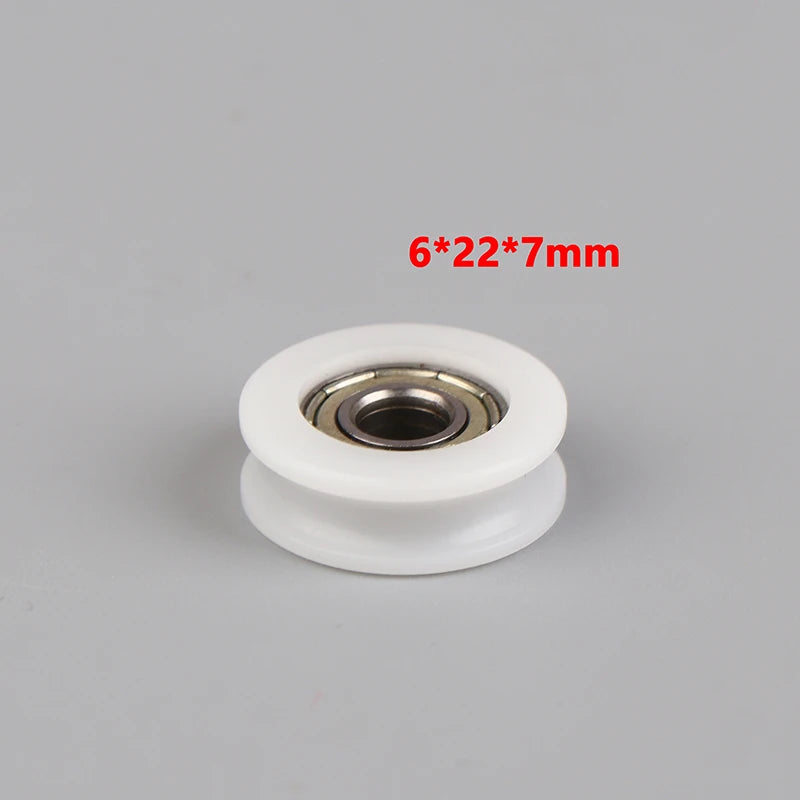 626 Bearing Slide Pulley U-Groove POM Wheel 6×22×7mm Slide Pulley Wheel Axl