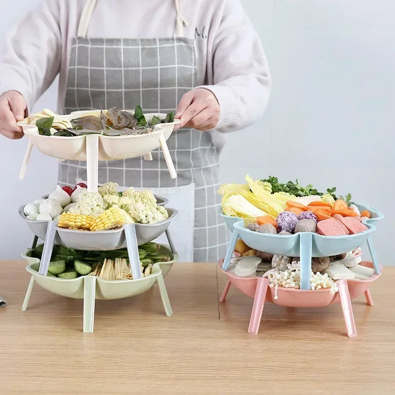 Stackable Flower-Shaped Plates – Mini Fruit & Dessert Dish Set Dessert Plate Set Axl