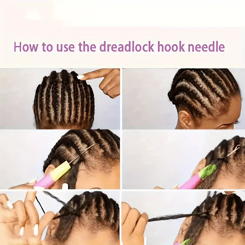 Professional Crochet Hooks – Fine Braid & Wig Making Set Hair Braiding Tools Axl