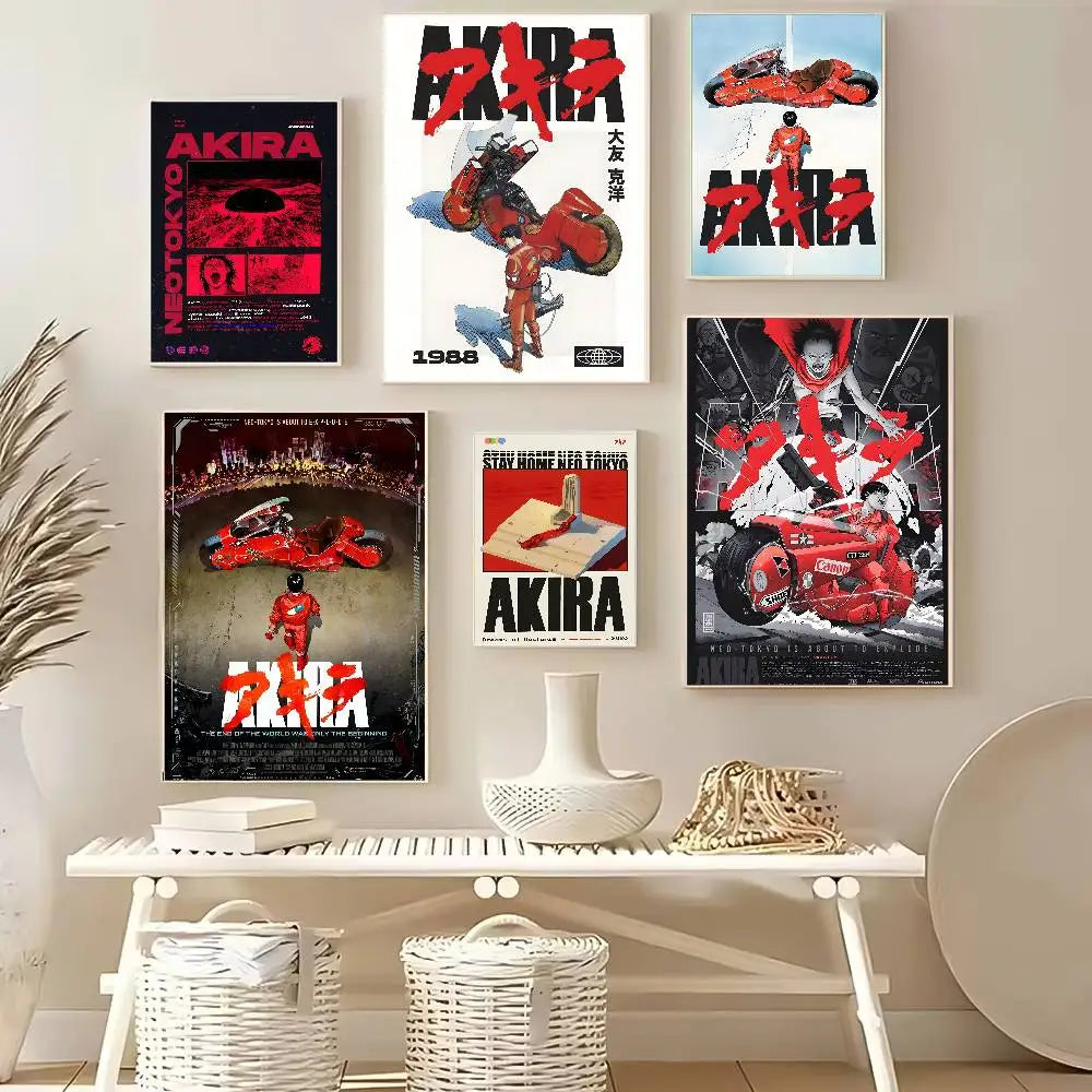 Classic Akira Anime Poster – HD Self-Adhesive Waterproof Wall Art Anime Wall Poster Axl