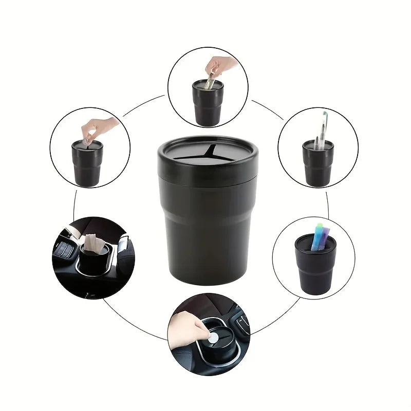 Car Console Storage Box – Cup Holder, Trash Bin & Organizer Car Console Organizer Axl