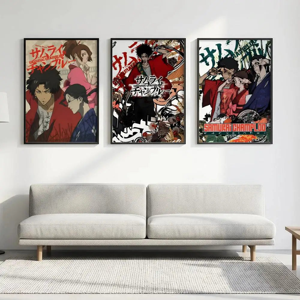 Samurai Champloo Anime Poster – HD Waterproof Wall Art Decor Anime Wall Poster Axl
