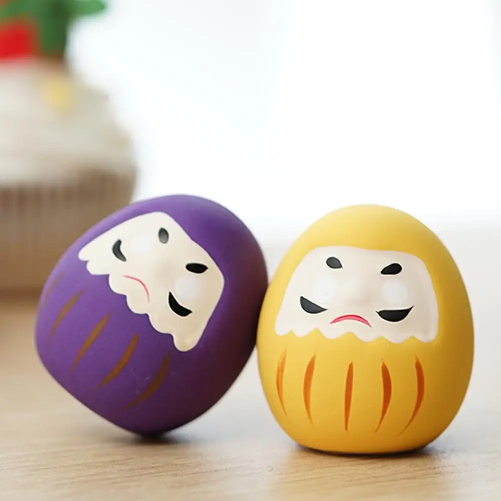 Japanese Ceramic Daruma Doll – Lucky Charm Home Decor Ornament Ceramic Figurine Axl