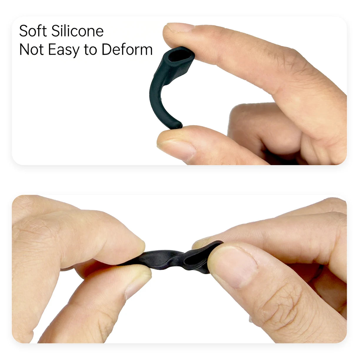 Non-Slip Silicone Ear Hooks for Glasses – 4-Pack | GUUGEI Eyewear Ear Hooks Axl