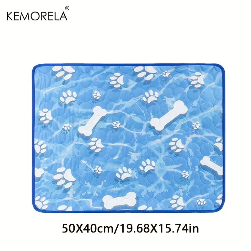 KEMORELA Large Dog Cooling Mat – Ice Silk Self-Cooling Pad Pet Cooling Mat Axl 50X40cm
