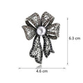 Vintage Rhinestone Pearl Bowknot Brooch for Women | Gift Pin Fashion Brooch Pin Axl 1pc