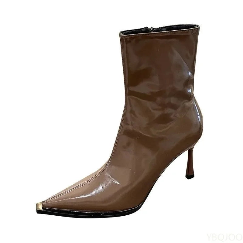 Women's Pointed Toe Stiletto Ankle Boots | High Heel Booties Stiletto Ankle Boots Axl