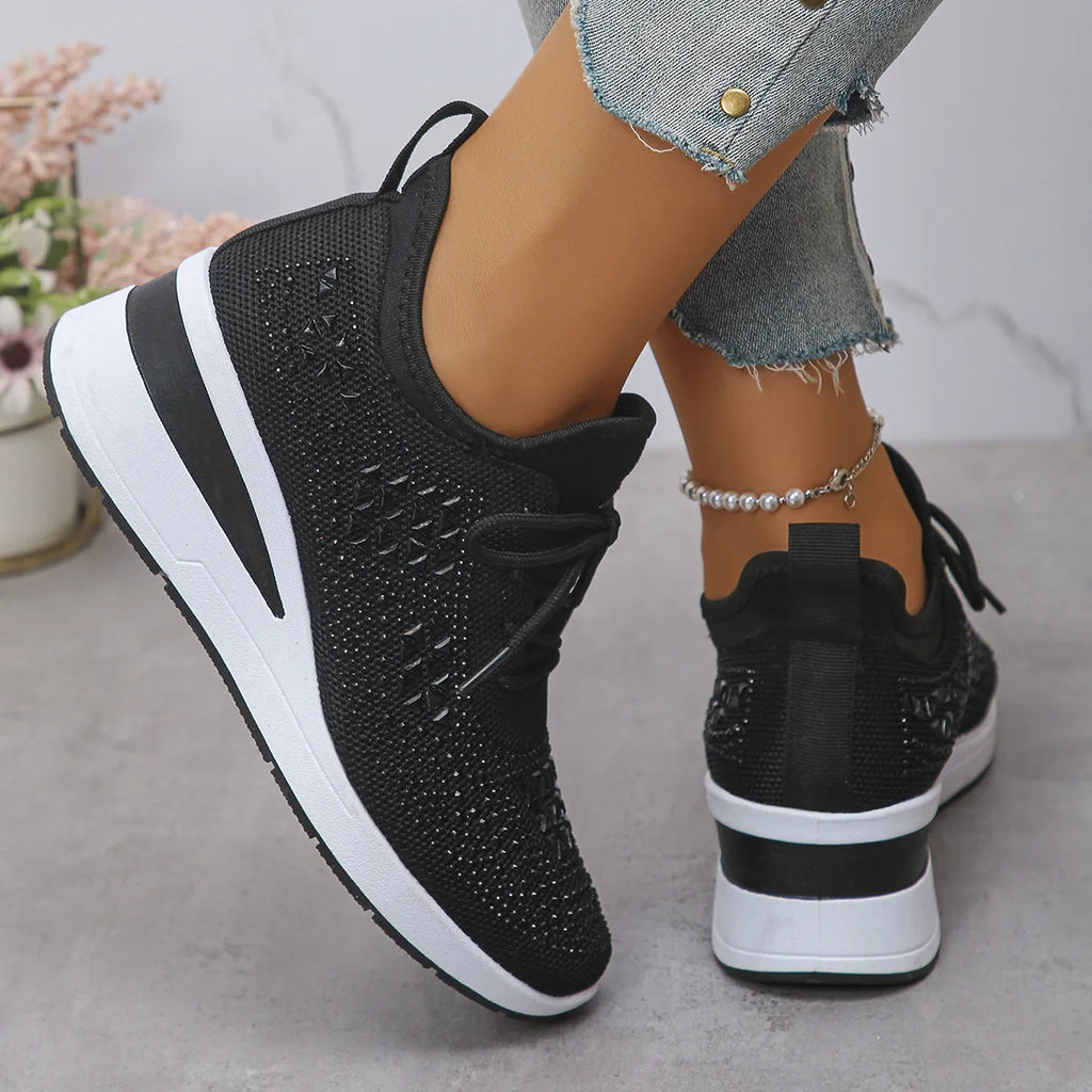 HAJINK Women's Lace-Up Fashion Sneakers | Ladies Trainers Women's Sneakers Axl