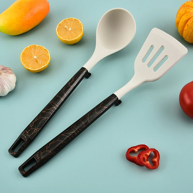 7-Piece Silicone Cooking Utensils Set – Non-Stick Safe Kitchen Silicone Utensil Set Axl