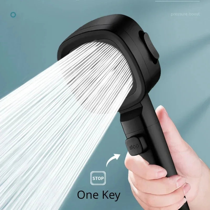 3-Mode High Pressure Water-Saving Handheld Shower Head Handheld Shower Head Axl