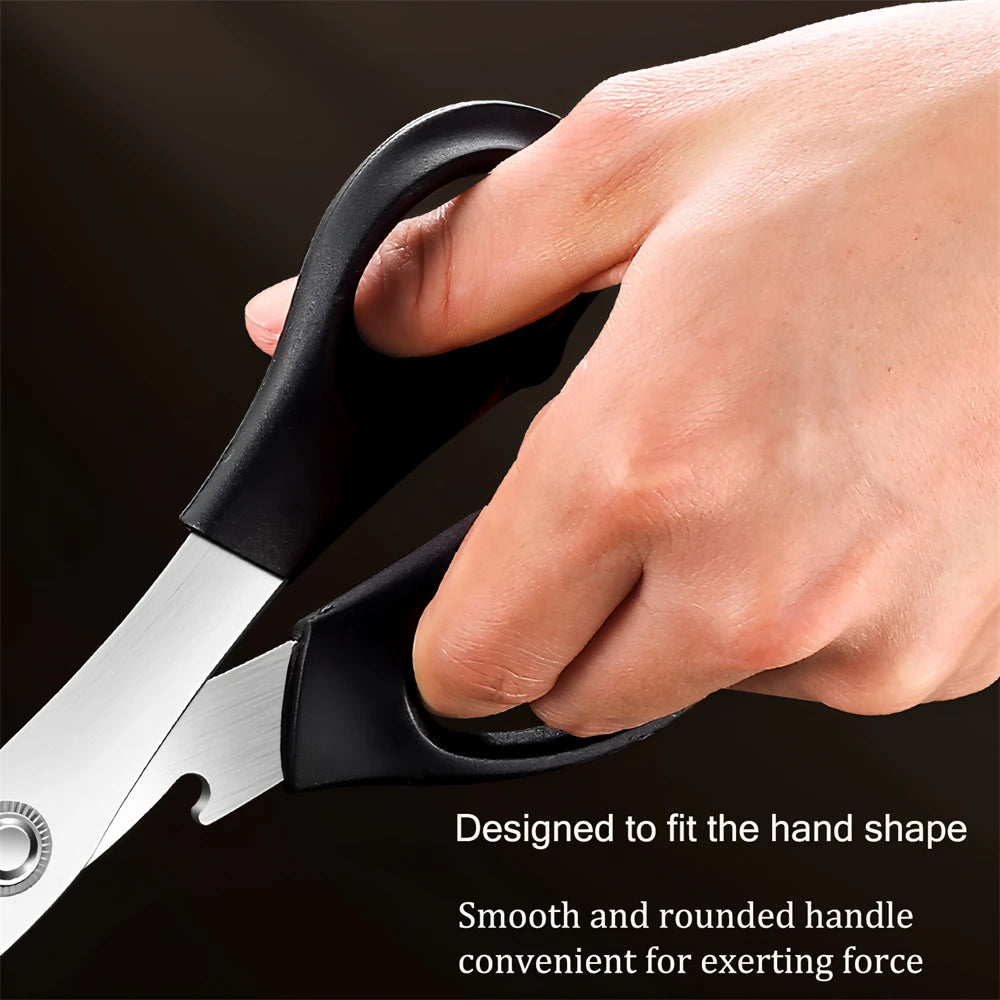 Korean BBQ Stainless Steel Kitchen Scissors | Non-Slip Food Shears Kitchen Scissors Axl