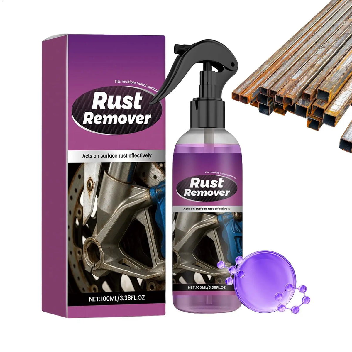 Rust Remover Spray 100ml – Car, Wheel, Chassis & Marine Rust Remover Spray Axl