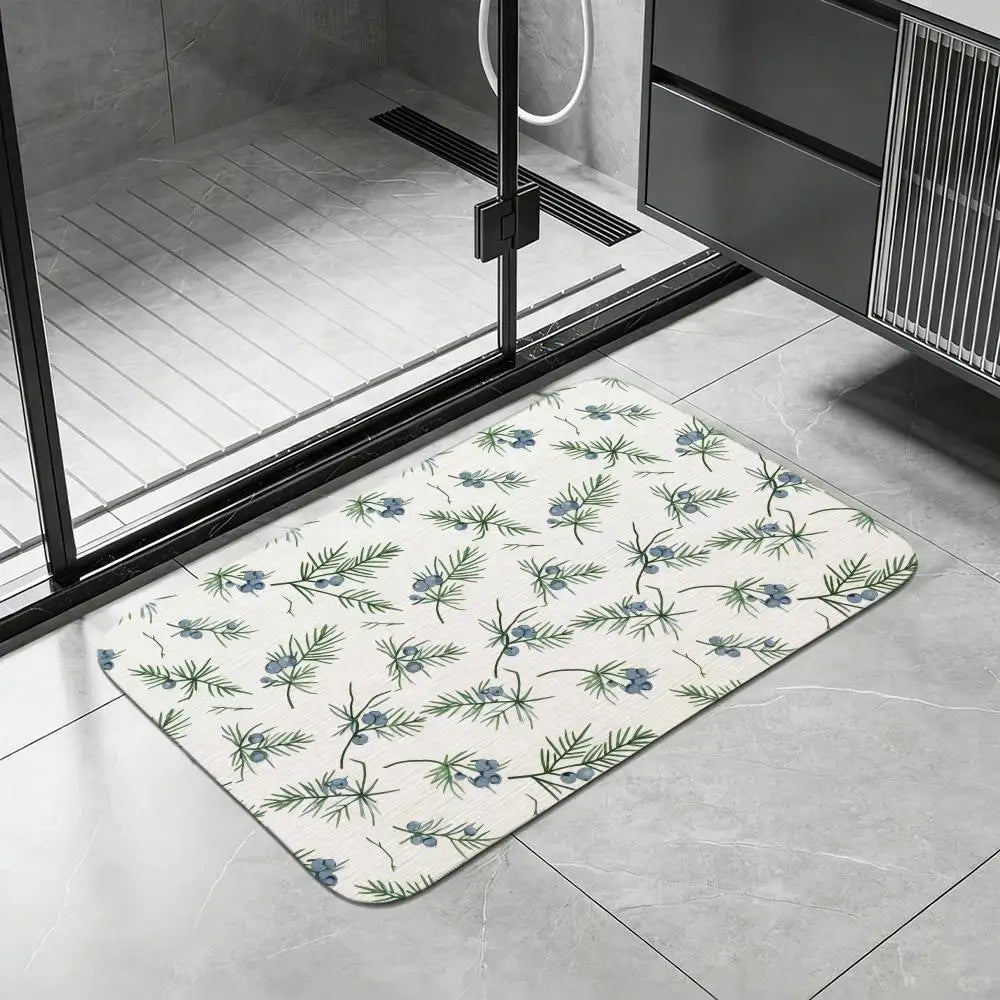 Nordic Forest Diatomite Bath Mat – Quick Dry & Non-Slip Diatomite Bath Mat Axl White4 30x45cm