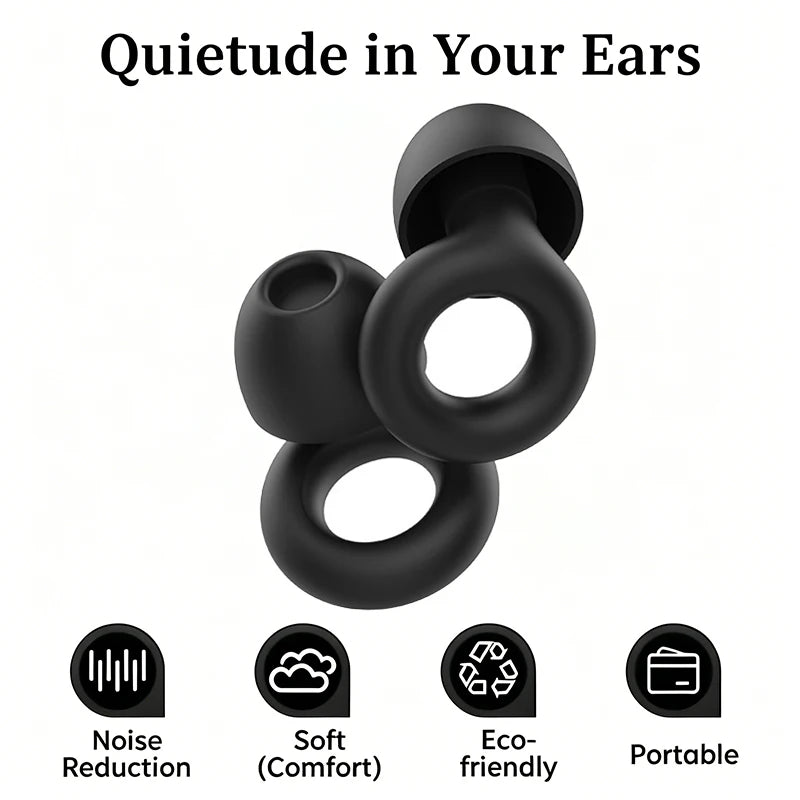 Reusable Silicone Ear Plugs – Noise Reduction for Sleep & Swim Silicone Ear Plugs Axl