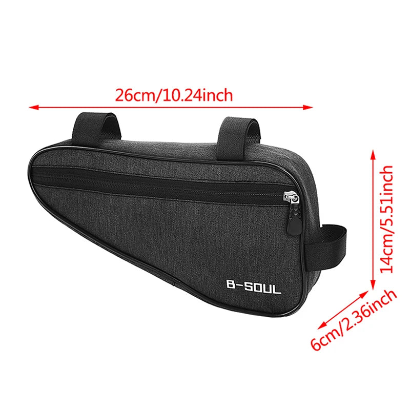 Waterproof Triangle Bike Frame Bag | MTB Front Tube Pouch Bike Frame Bag Axl Black