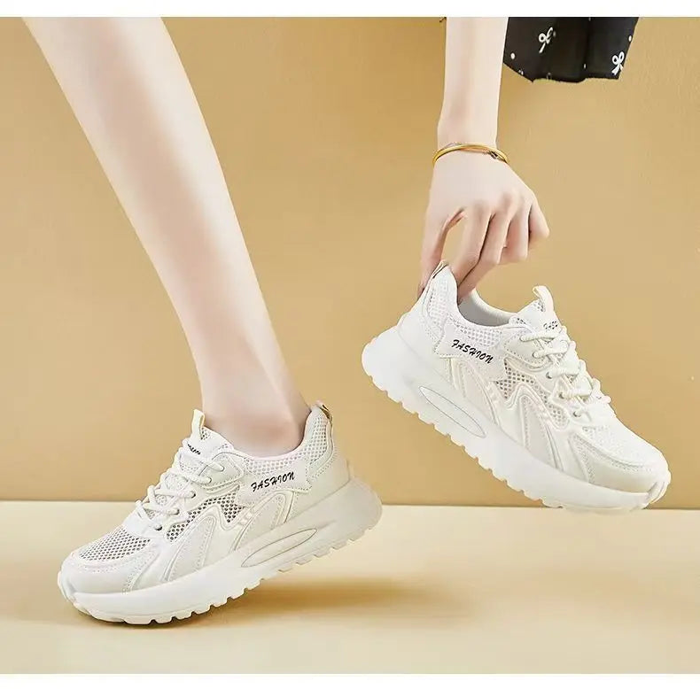 Women's Breathable Mesh Sport Shoes – Thick Sole Casual Sneakers Women's Casual Sneakers Axl