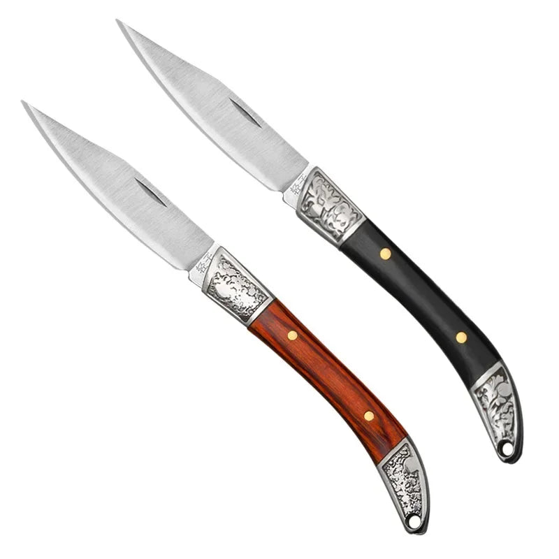 Mini Folding Pocket Knife – Stainless Steel Keychain Fruit Knife Folding Pocket Knife Axl 2pcs