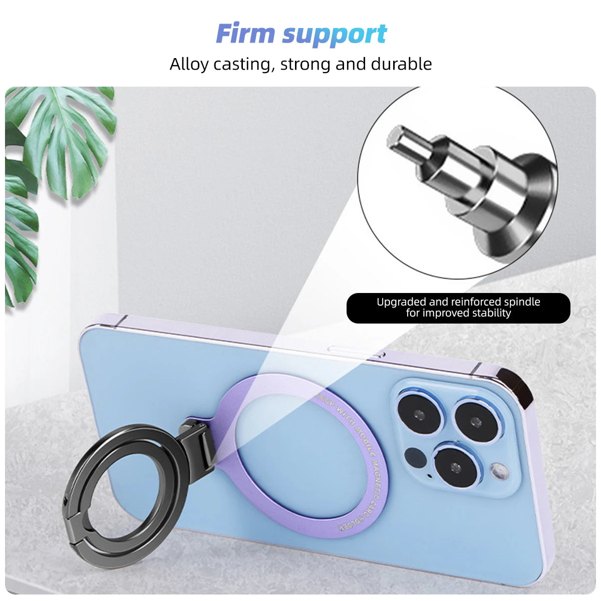 Magnetic Foldable Ring Grip & Stand for MagSafe iPhone Phone Ring Stand Axl
