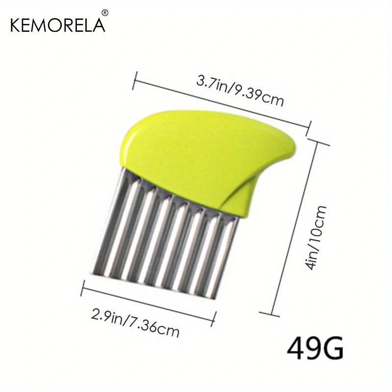 Stainless Steel Wave Knife – Crinkle Cut Vegetable Slicer Vegetable Slicer Axl Green