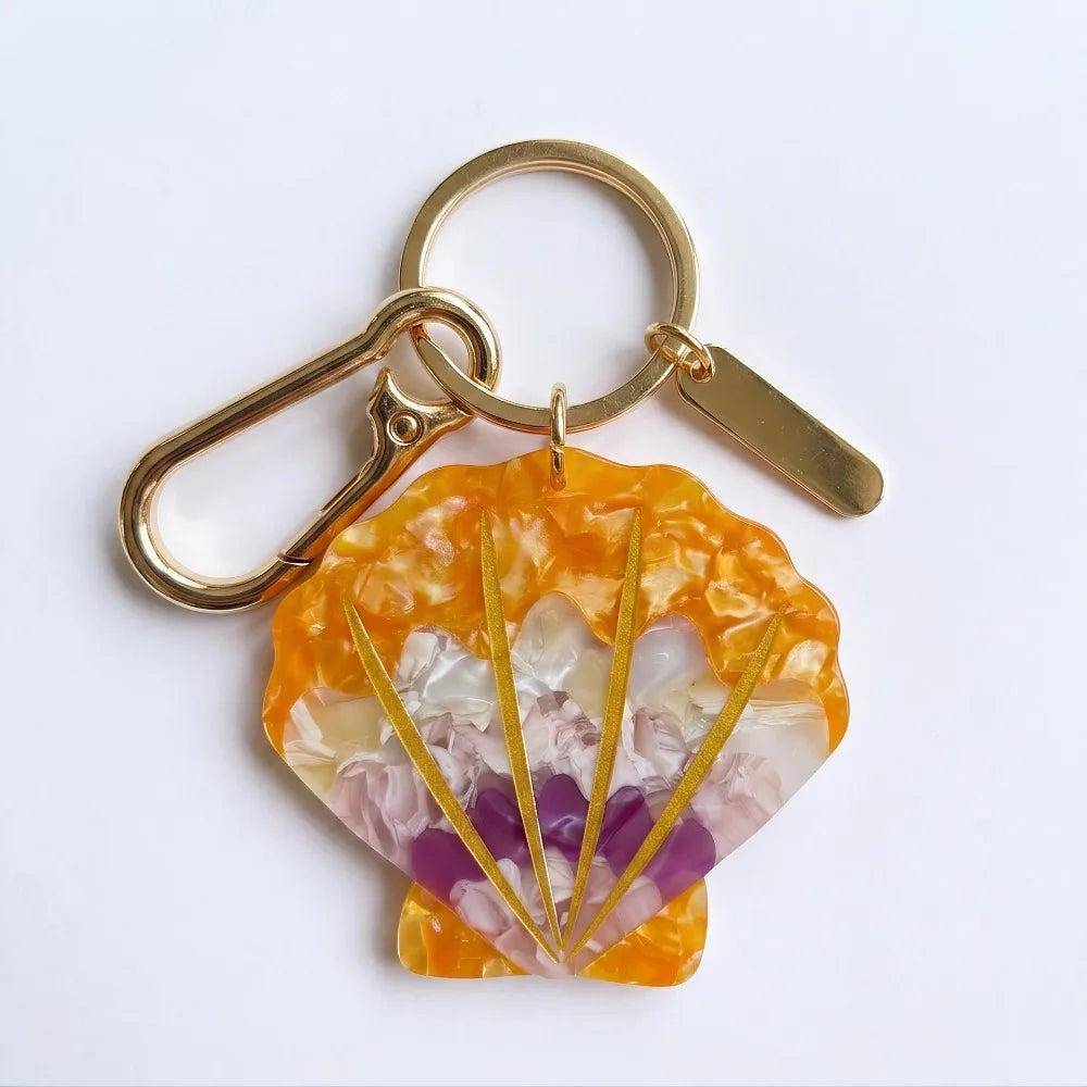 Retro Ocean Acrylic Keychain – Surfboard Crab Bag Charm Pendant Acrylic Keychain Charm Axl Style 15