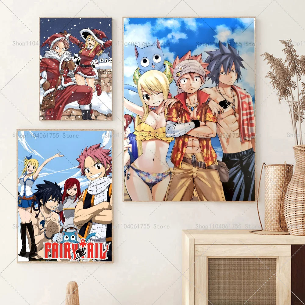 Anime Fairy Tail Wall Poster – Self-Adhesive Waterproof Sticker Anime Wall Poster Axl
