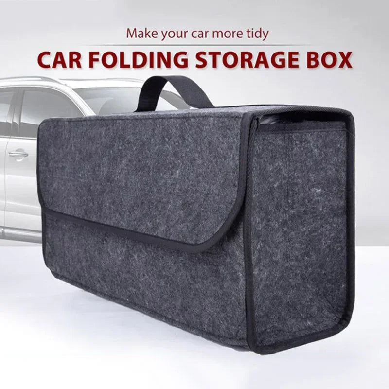 Large Soft Felt Car Trunk Organizer – Anti-Slip Boot Storage Bag Car Trunk Organizer Axl