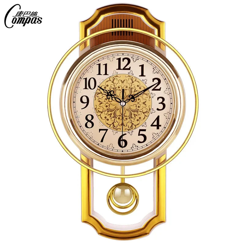 Vintage Swing Wall Clock – 16" Silent Quartz European Retro Wall Clock Axl Style 1 46X27CM