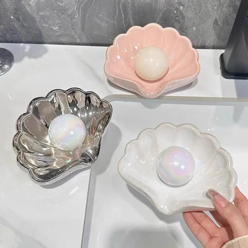 Shell Soap Dish Holder & Jewelry Storage Box – 1 or 2 Pack Soap Dish Holder Axl