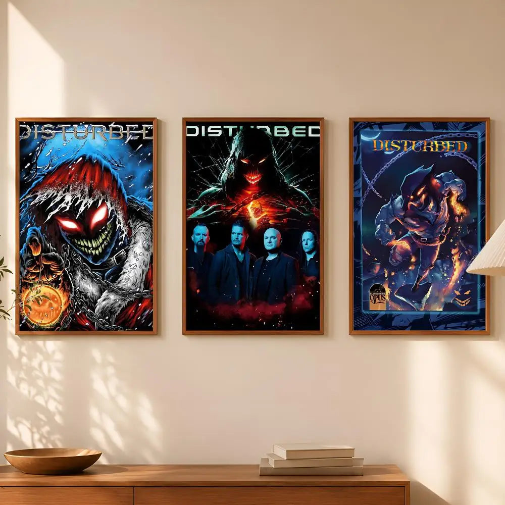 Disturbed Band Poster – Self-Stick HD Waterproof Wall Art Wall Art Poster Axl