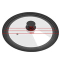 Universal Silicone Glass Lid for Pans & Skillets 16–32cm | PGY Cookware Lid Axl Black 28-30-32cm