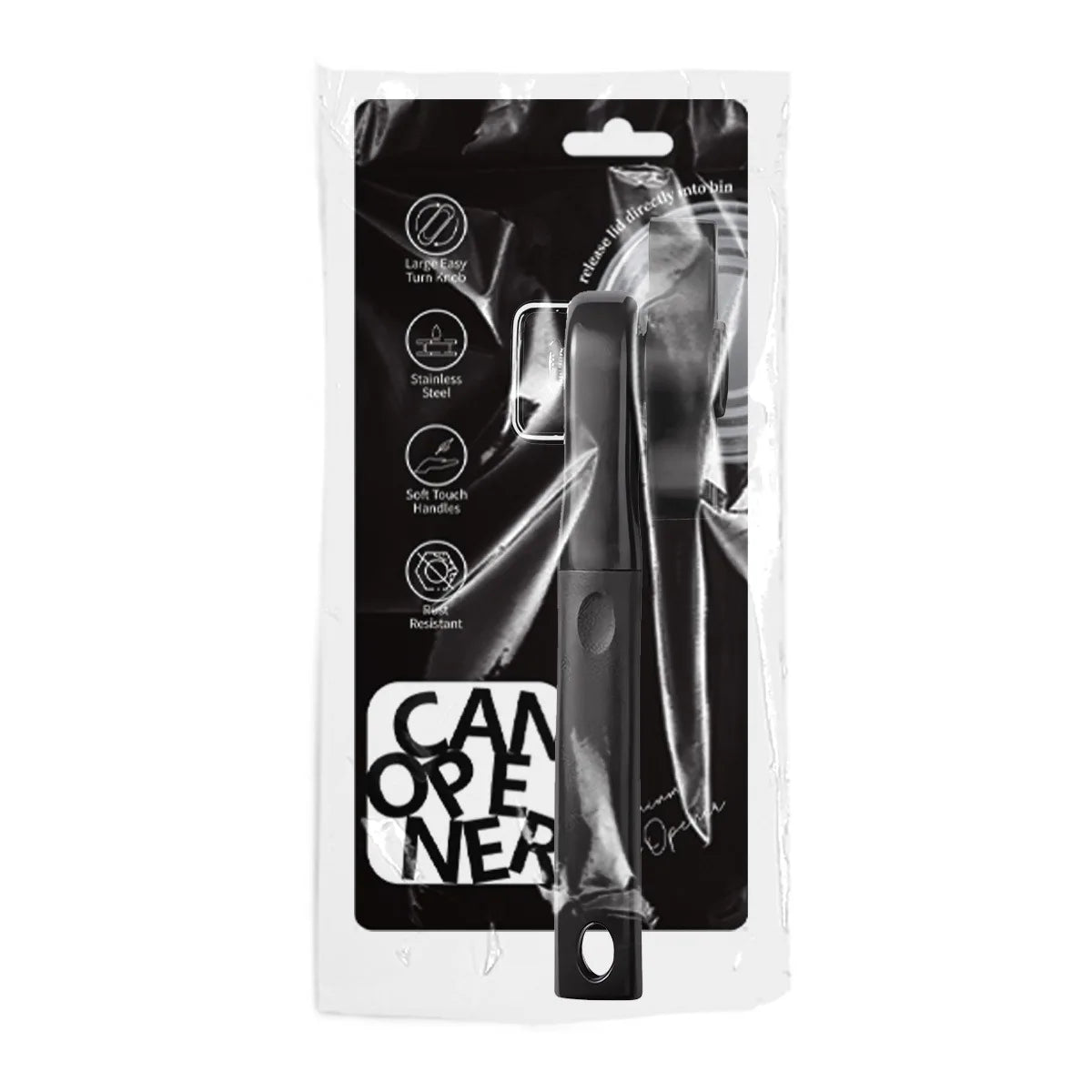 Stainless Steel Manual Safety Can Opener – Multifunctional Manual Can Opener Axl Black Can Openers(Ca