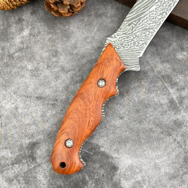 Hand Forged Butcher Knife with Sheath – 10.5" Stainless Steel Butcher Knife Axl